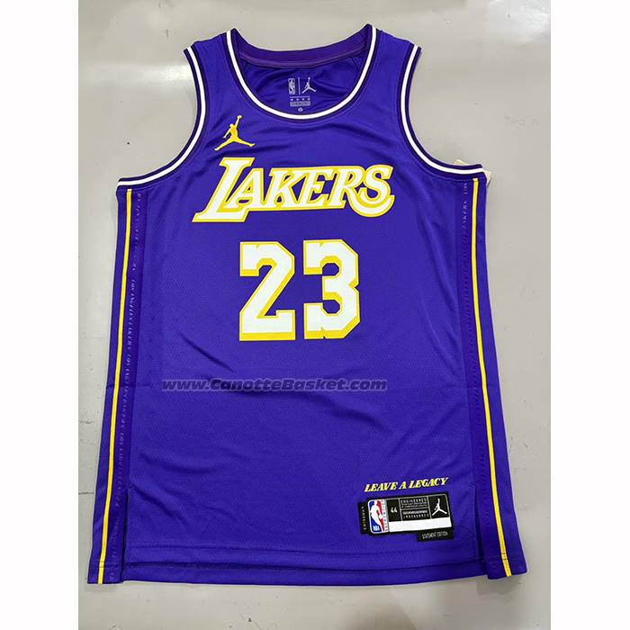 Maglia Los Angeles Lakers Lebron James No 23 Statement 2025-26 Viola